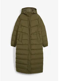 Manteau long matelassé avec capuche, bonprix