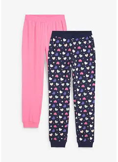 Lot de 2 pantalons de pyjama pour fille, bonprix