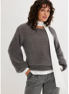 Pull oversize en fil moelleux, bonprix