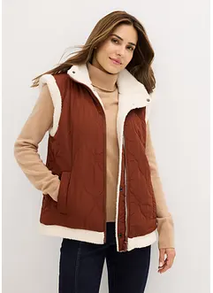 Gilet sans manches réversible en polaire aspect peluche, bonprix