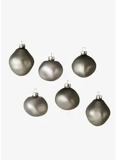 Boules de Noël aux formes organiques (6 pces), bonprix