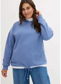 Sweat-shirt à capuche avec cordon à la base, bonprix