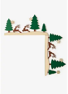 Déco encadrement de porte avec sapins et rennes de Noël, bonprix