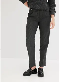 Pantalon à fines rayures et boutons décoratifs, bonprix