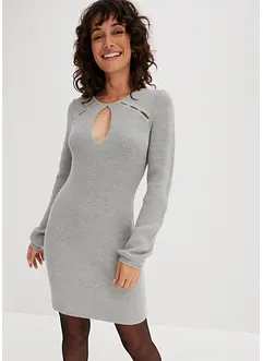 Robe en maille avec découpes, bonprix