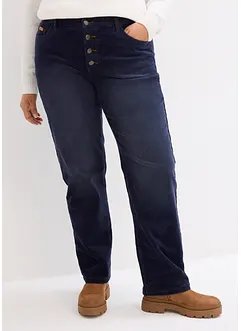 Pantalon en velours côtelé extensible, Wide, bonprix