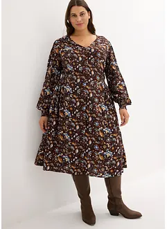 Robe en viscose avec empiècement smocké, bonprix