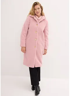 Manteau en sherpa avec capuche et poches, bonprix