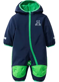 Combinaison bébé en softshell avec doublure sherpa et capuche, bonprix