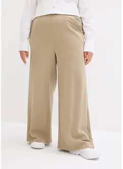 Pantalon large en molleton avec bas de jambes zippés et ceinture élastiquée, bonprix