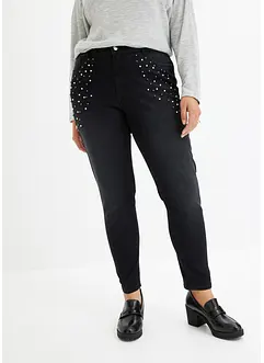 Jean skinny avec perles appliquées, bonprix