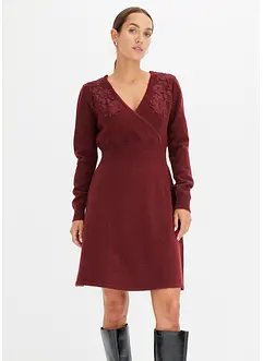 Robe en maille à dentelle, bonprix