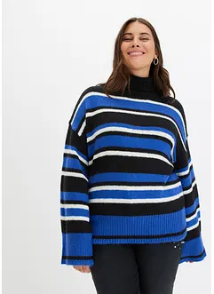 Pull col roulé rayé, bonprix