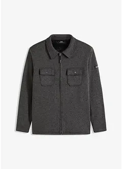 Veste polaire et maille avec col chemise et doublure chaude, bonprix