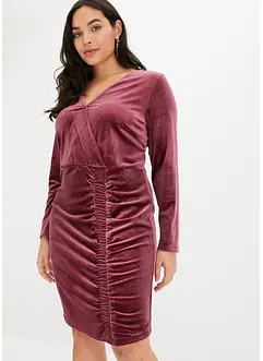 Robe en velours avec fronces, bonprix