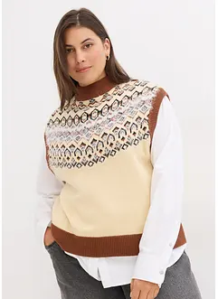 Pull sans manches norvégien, bonprix