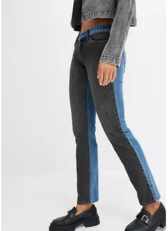 Jean Straight, taille basse, style color block, bonprix