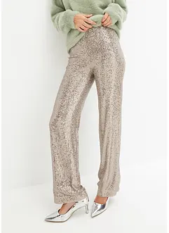 Pantalon en jersey à sequins, bonprix