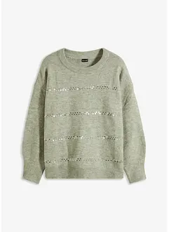 Pull boxy à sequins, bonprix