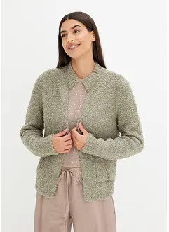 Gilet en maille en fil bouclé, bonprix