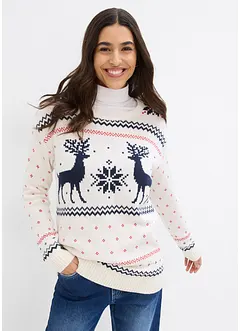 Pull à motif hivernal, bonprix