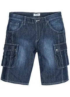 Bermuda cargo en jean, Regular, bonprix