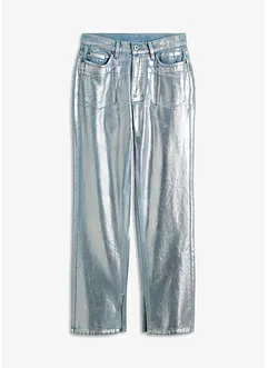 Jean droit taille haute effet brillant, bonprix