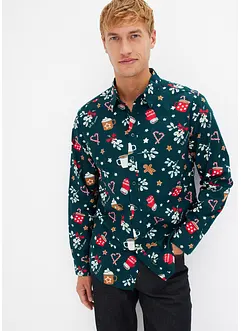 Chemise manches longues avec motif de Noël, bonprix