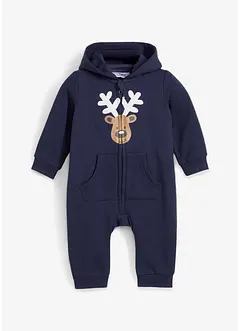 Grenouillère bébé de Noël en molleton de coton, bonprix