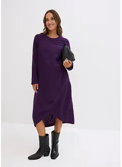 Robe midi en flanelle avec poches, bonprix