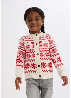 Gilet en maille fille avec motif norvégien, bonprix