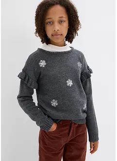 Pull fille en maille, bonprix