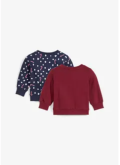 Lot de 2 sweat-shirts bébé avec motif de Noël, bonprix