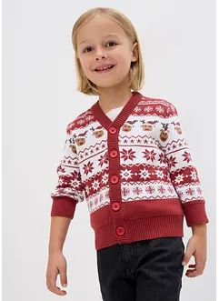 Gilet en maille enfant avec motif de Noël, bonprix