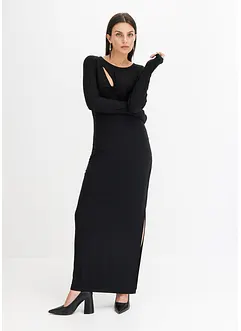 Robe longue avec découpes et fronces, bonprix