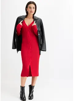 Robe en maille cintrée avec détail torsadé, bonprix