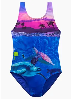 Maillot 1 pièce fille avec polyamide recyclé, bonprix