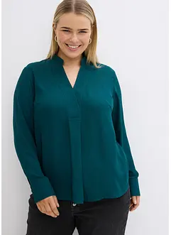 Blouse en crêpe, manches longues, bonprix