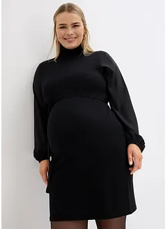 Robe élégante en maille et crêpe pour la grossesse, bonprix