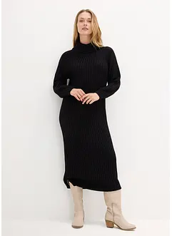 Robe en maille à col roulé, bonprix