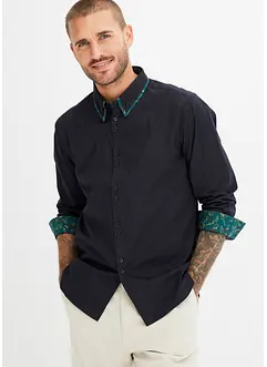 Chemise manches longues à col double, bonprix