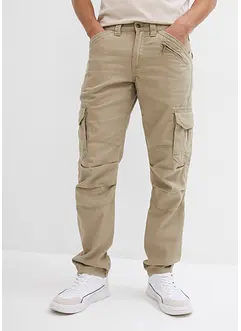 Pantalon cargo 100% coton, coupe droite et loose, bonprix