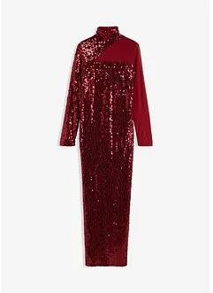 Robe à sequins avec empiècement en mesh, bonprix