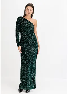 Robe à sequins en velours doux, bonprix