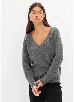 Pull avec strass, bonprix