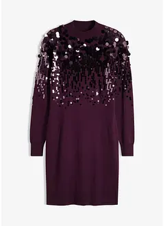 Robe en maille à sequins, bonprix