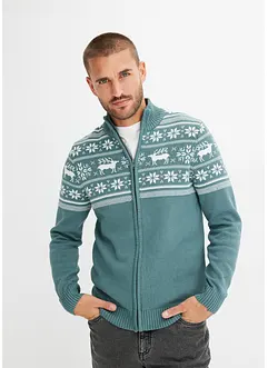 Gilet norvégien en maille douce 100% coton, bonprix