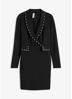 Robe courte effet tailleur avec rivets décoratifs, bonprix