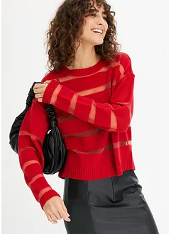 Pull avec empiècement mesh, bonprix