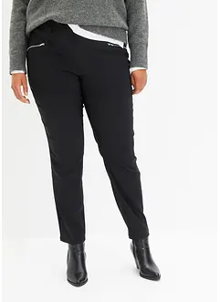 Pantalon en bengaline stretch à poches zippées, bonprix